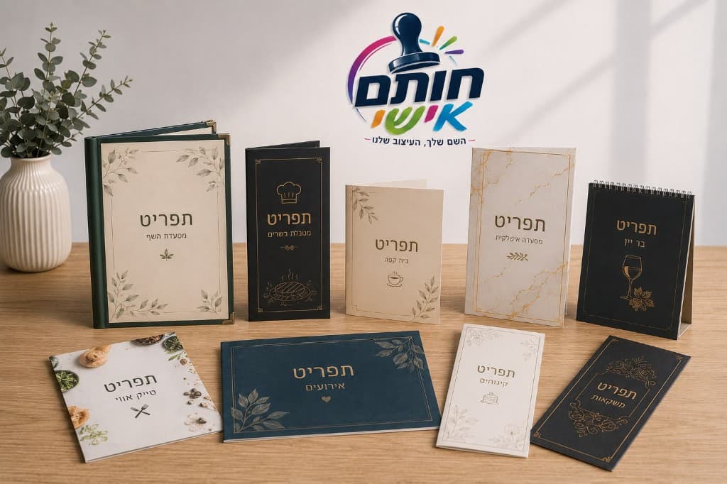 מגוון תפריטים ממותגים של חותם אישי