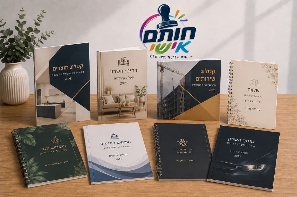 מחברות וקטלוגים ממותגים במגוון עיצובים