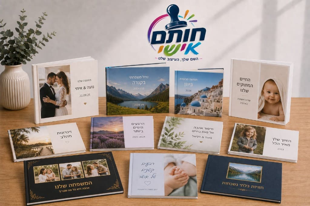 אלבומי תמונות מעוצבים של חותם אישי